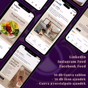 Wellness Beige Canva Sablon – LinkedIn, Instagram & Facebook