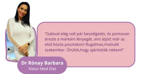 Dr Rónay Barbara véleménye Sinka Gabriella Tímea szolgáltatásairól, együttműködéséről