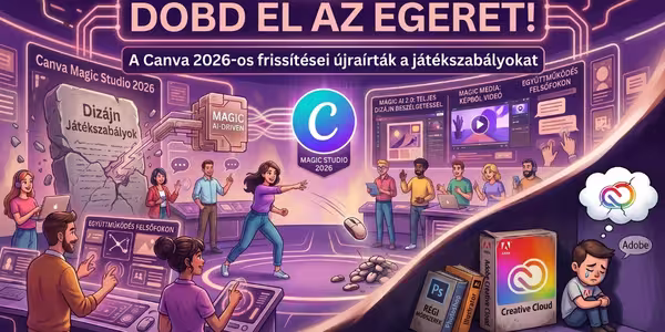 Dobd el az egeret! A Canva 2026-os frissítései újraírták a játékszabályokat (és az Adobe csendben sír a sarokban)