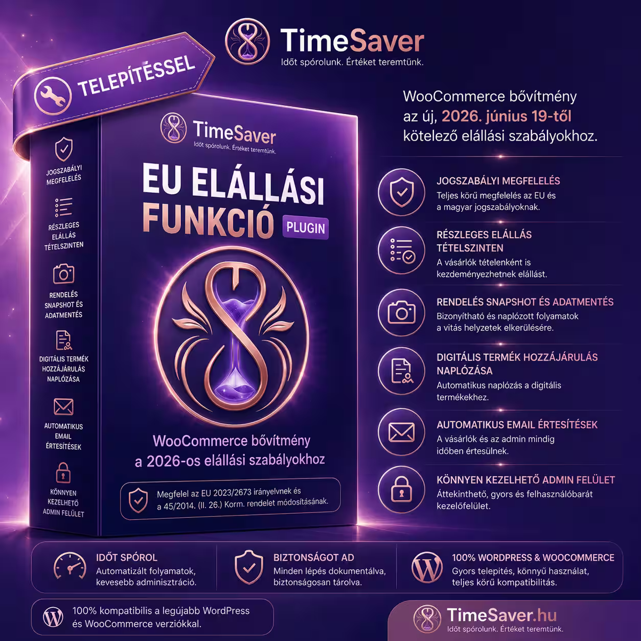 kötelező elállás gomb telepitessel